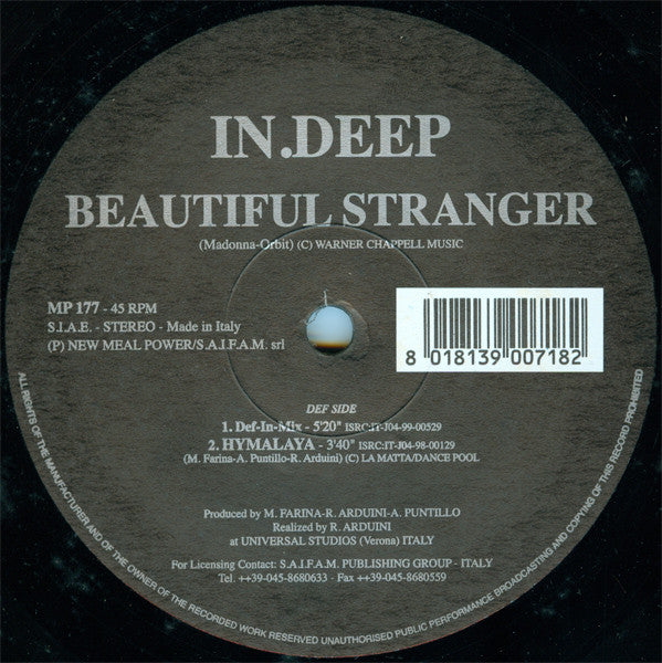 In.Deep : Beautiful Stranger (12")