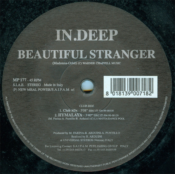 In.Deep : Beautiful Stranger (12")