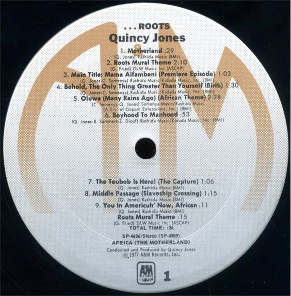 Quincy Jones : Roots (The Saga Of An American Family) (LP, Album, Mon)