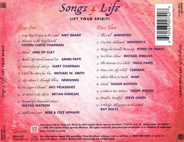 Various : Songs 4 Life - Lift Your Spirit (2xCD, Comp)