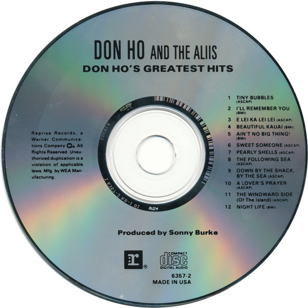 Don Ho And The Aliis : Don Ho's Greatest Hits (CD, Comp)