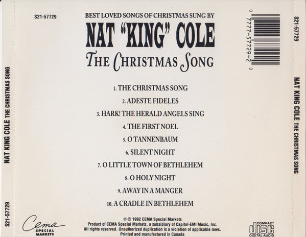 Nat King Cole : The Christmas Song (CD, Album, RE)