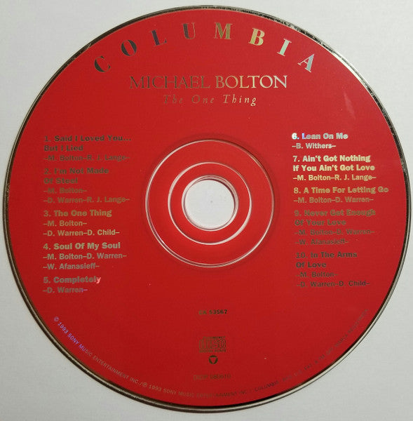 Michael Bolton : The One Thing (CD, Album)