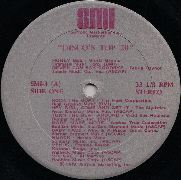 Various : Disco's Top 20 (LP, Comp)