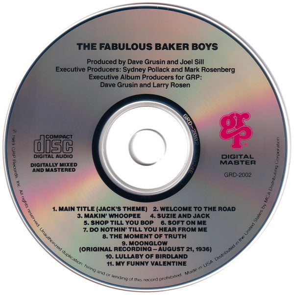 Dave Grusin : The Fabulous Baker Boys (Original Motion Picture Soundtrack) (CD, Album)