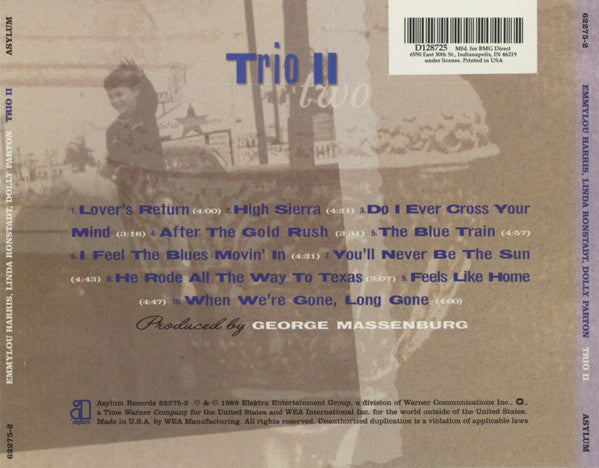 Emmylou Harris, Linda Ronstadt, Dolly Parton : Trio II (CD, Album, Club)