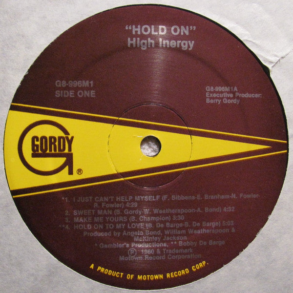High Inergy : Hold On (LP, Album)