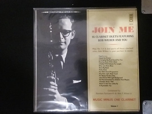Bob Wilber : Join Me 16 Clarinet Duets Featuring Bob Wilber And You (VOL 1) (LP)