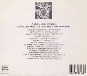 Duke Ellington : Cotton Club Days.The Legendary Studio Recordings. (CD, Comp)