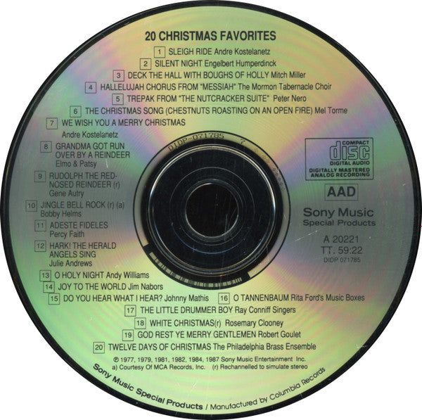 Various : 20 Christmas Favorites (CD, Comp)