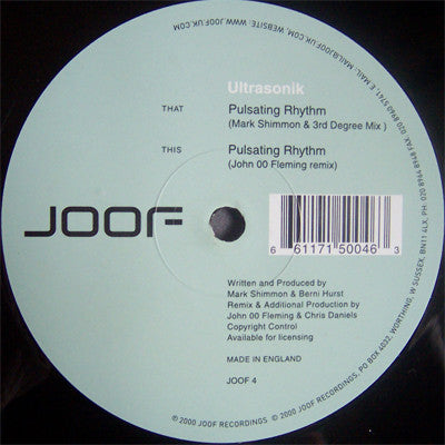 Ultrasonik : Pulsating Rhythm (12")