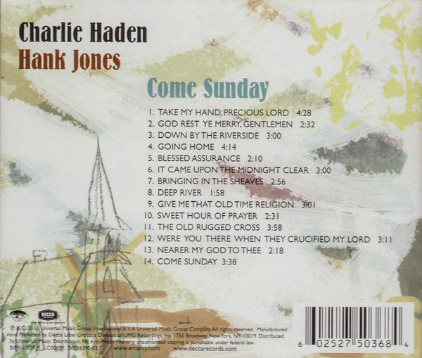Charlie Haden, Hank Jones : Come Sunday (CD, Album)