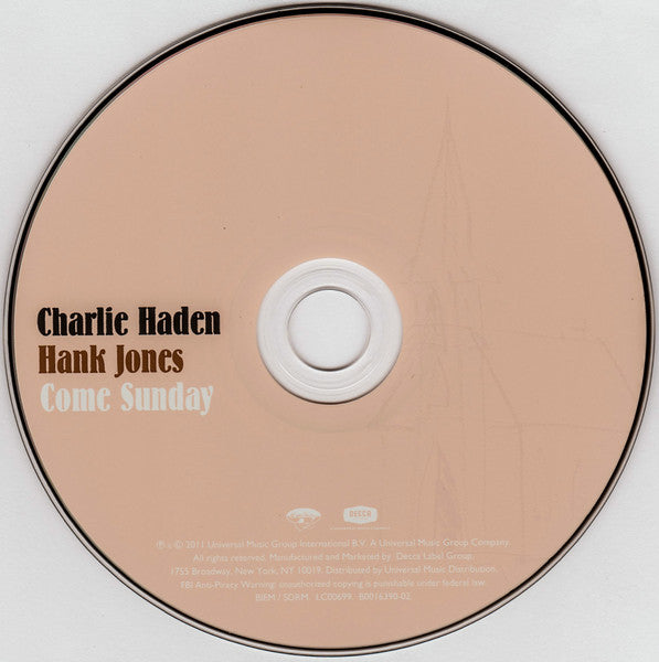 Charlie Haden, Hank Jones : Come Sunday (CD, Album)