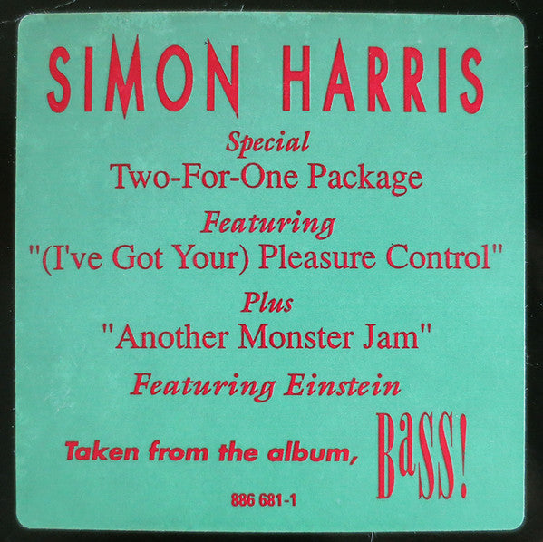 Simon Harris : Another Monster Jam / (I've Got Your) Pleasure Control (12", Promo)