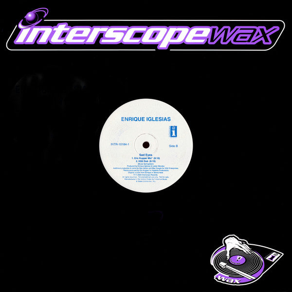 Enrique Iglesias : Sad Eyes (12", Promo)