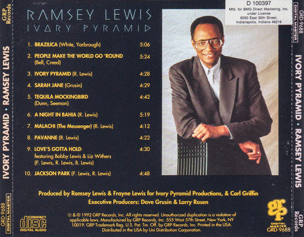 Ramsey Lewis : Ivory Pyramid (CD, Album, Club)