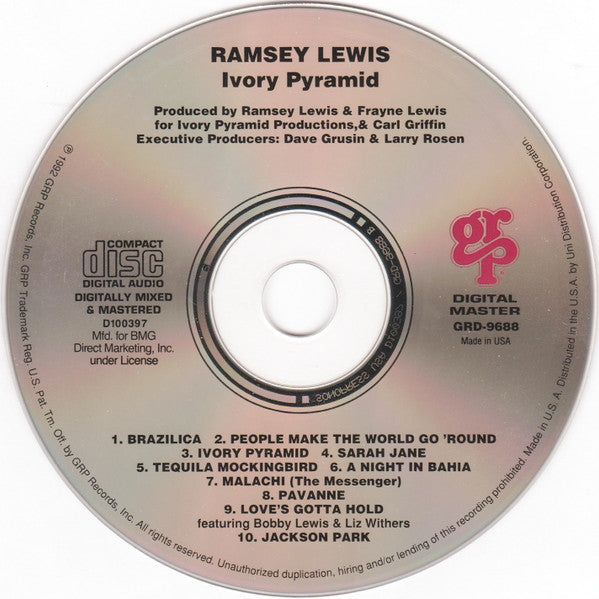 Ramsey Lewis : Ivory Pyramid (CD, Album, Club)