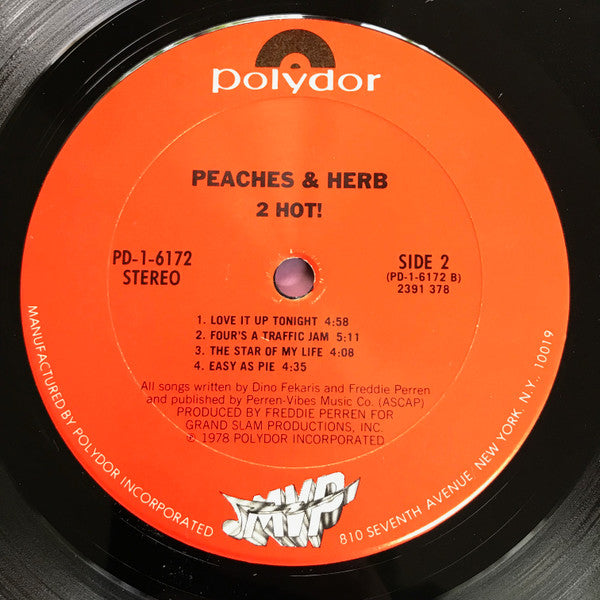 Peaches & Herb : 2 Hot! (LP, Album, Pit)