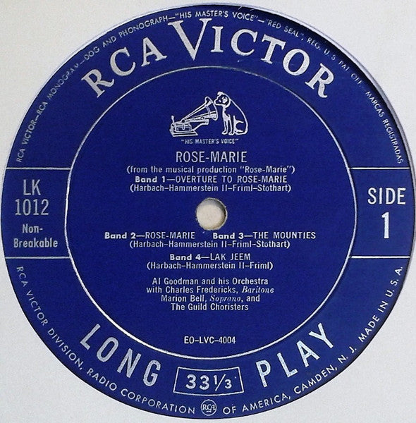 Al Goodman And His Orchestra And The Guild Choristers : Rose-Marie (LP)
