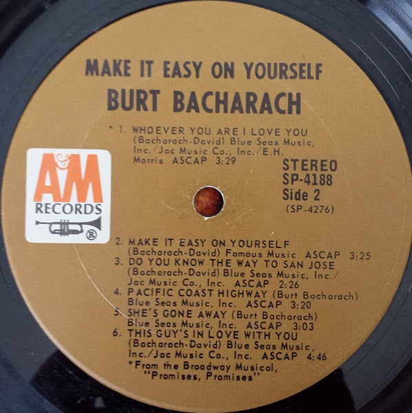 Burt Bacharach : Make It Easy On Yourself (LP, Album)