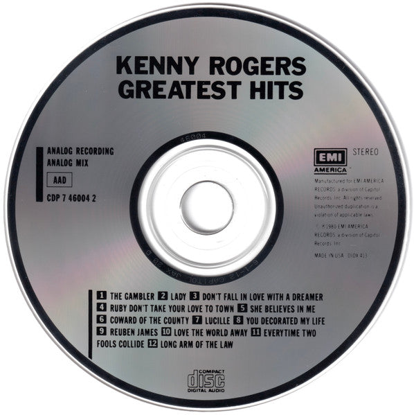 Kenny Rogers : Greatest Hits (CD, Comp)