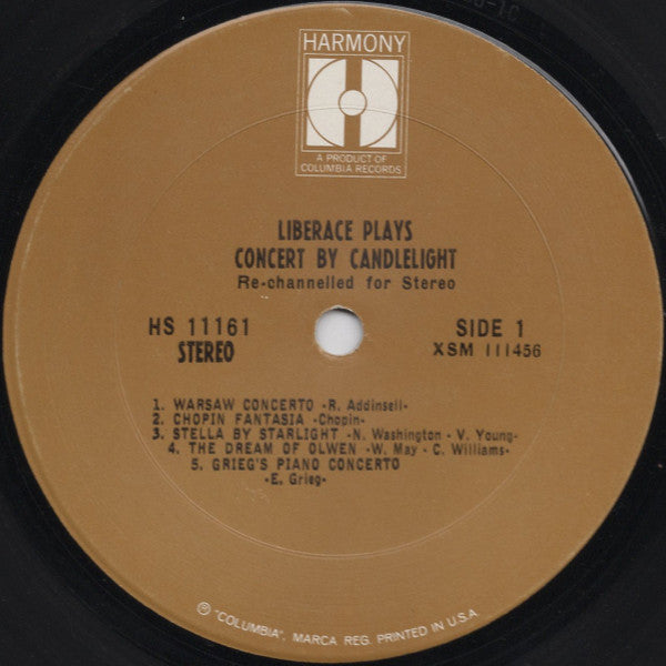 Liberace : Concert By Candlelight (LP, Album)