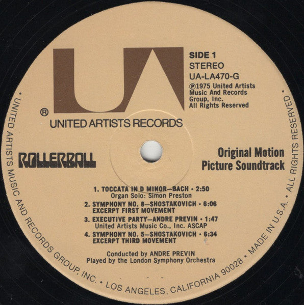 André Previn : Rollerball (Original Soundtrack Recording) (LP, Album)