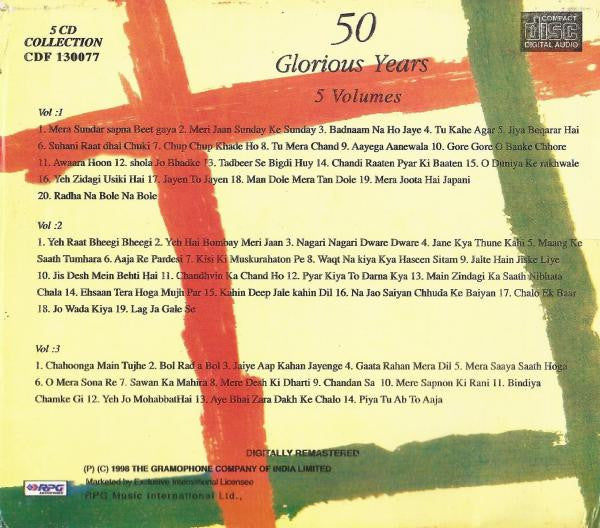 Various : 50 Glorious Years - 5 CD Pack  (CD, Comp)