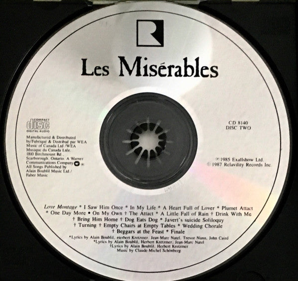 Cameron Mackintosh Presents Alain Boublil And Claude-Michel Schönberg : Les Misérables (Original London Cast Recording) (2xCD)