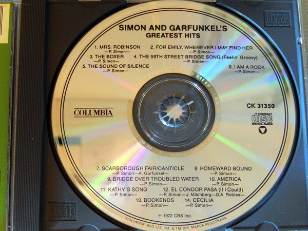 Simon And Garfunkel* : Simon And Garfunkel's Greatest Hits (CD, Comp, RE, Pit)