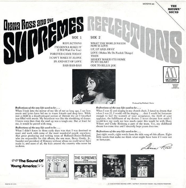 The Supremes : Reflections (LP, Album, Ter)