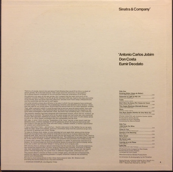 Frank Sinatra : Sinatra & Company (LP, Album, Ter)