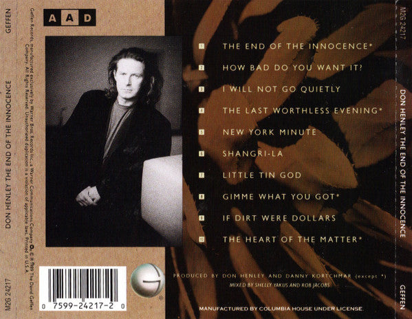 Don Henley : The End Of The Innocence (CD, Album, Club)