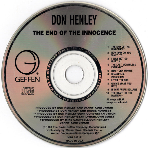 Don Henley : The End Of The Innocence (CD, Album, Club)