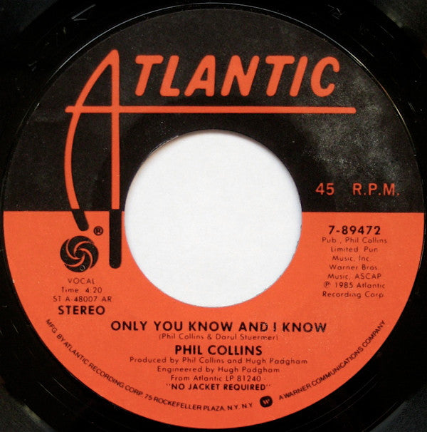 Phil Collins : Take Me Home (7", Single, Styrene, All)