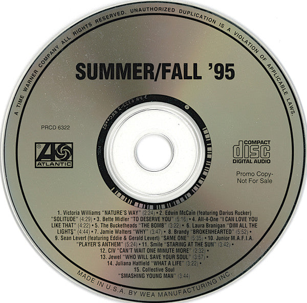 Various : Summer/Fall '95 (CD, Comp, Promo)