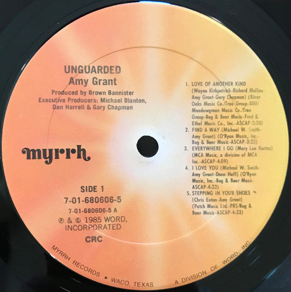 Amy Grant : Unguarded (LP, Album, Club, Car)