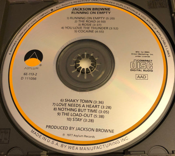 Jackson Browne : Running On Empty (CD, Album, Club, RE, WEA)