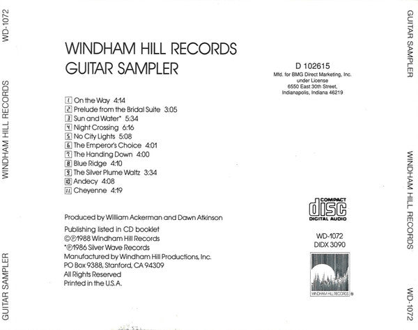 David Cullen, Eric Tingstad, Danny Heines, John Doan, James Gordon, Chris Proctor, Edward Gerhard, Bruce BecVar, Bill Mize, Andrew York, Peter Maunu : Windham Hill Records Guitar Sampler (CD, Club, Smplr)