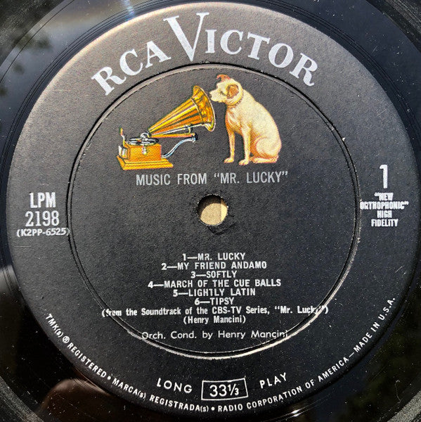 Henry Mancini : Music From "Mr. Lucky" (LP, Album, Mono, Ind)