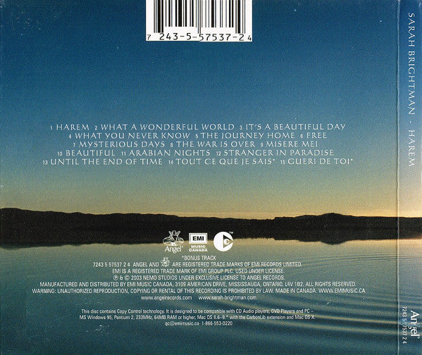 Sarah Brightman : Harem (CD, Album, Copy Prot.)