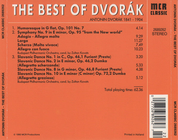 Dvorák*, Budapest Philharmonic Orchestra (2) cond. by Zoltan Kovats : The Best Of Dvorák (CD)
