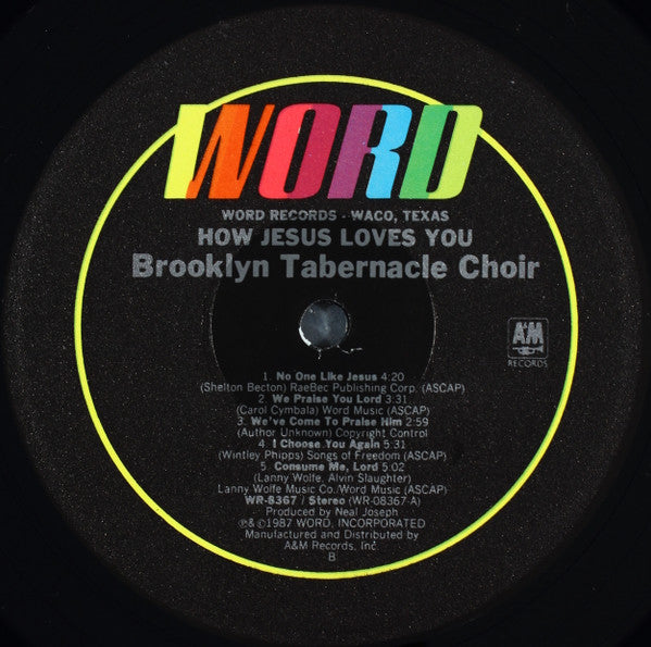 The Brooklyn Tabernacle Choir : How Jesus Loves (LP)