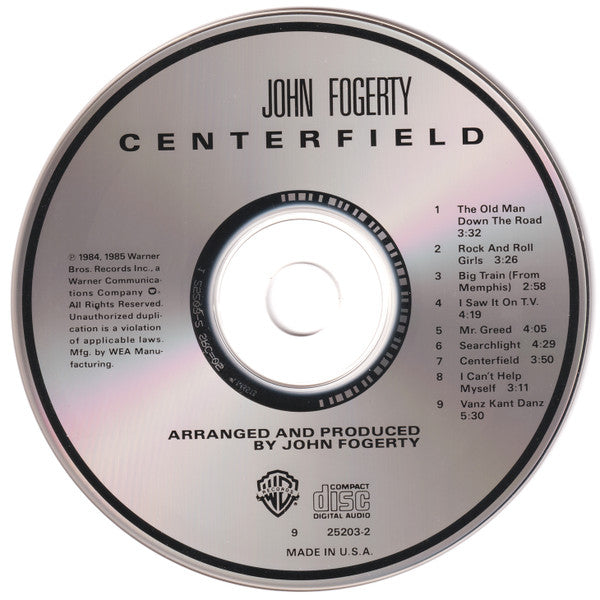 John Fogerty : Centerfield (CD, Album, RE, RP, SRC)