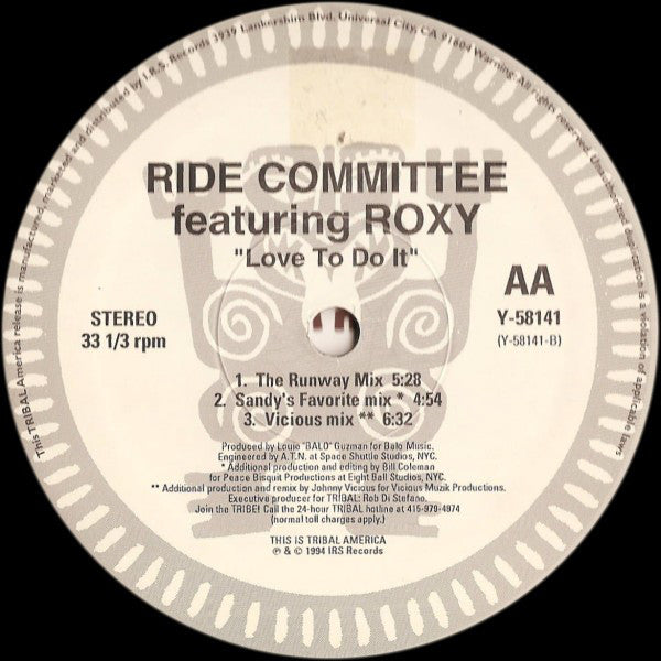 The Ride Committee Featuring Roxy : Love To Do It (12")