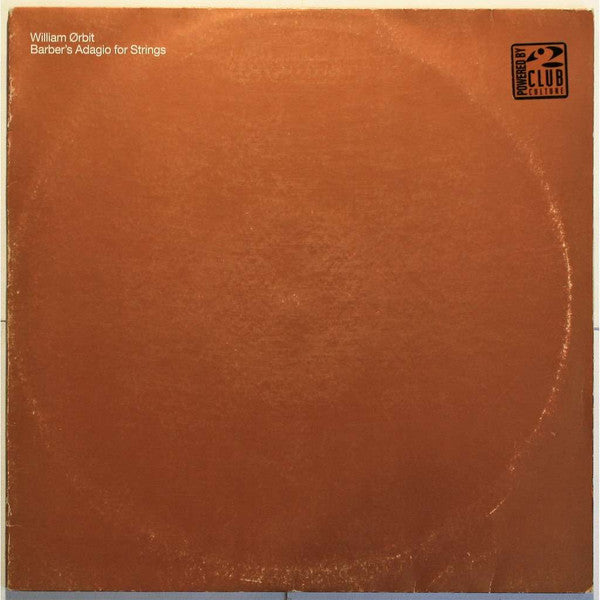 William Ørbit* : Barber's Adagio For Strings (12")