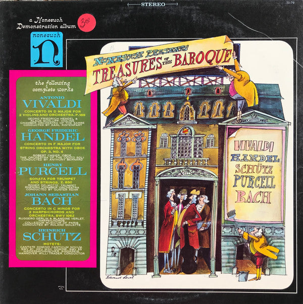 Antonio Vivaldi / George Frideric Handel* / Henry Purcell / Johann Sebastian Bach / Heinrich Schutz* : Nonesuch Presents: Treasures Of The Baroque (LP, Comp)