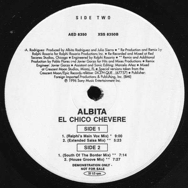 Albita : El Chico Chevere [The Cute Boy] (12", Promo)