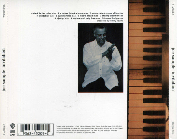 Joe Sample : Invitation (CD, Album)