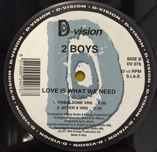 2 Boys* : Love Is What We Need (12")